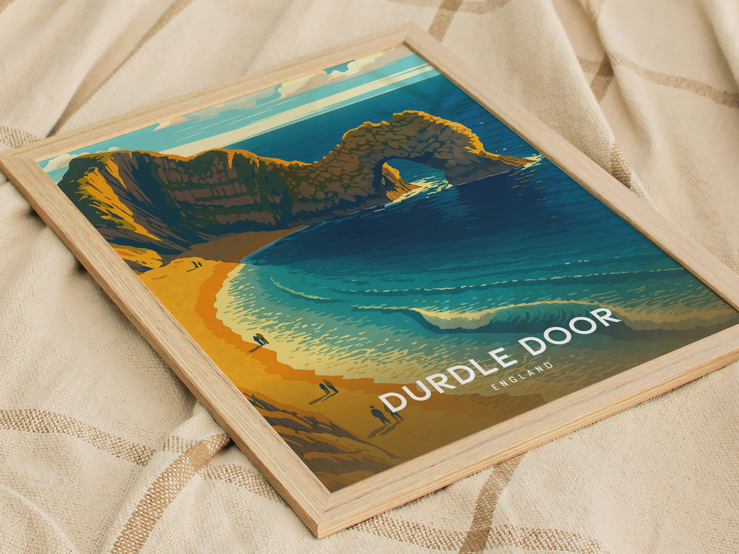 Durdle Door England Poster | Jurassic Coast Sea Arch Wall Art | Framed or Unframed