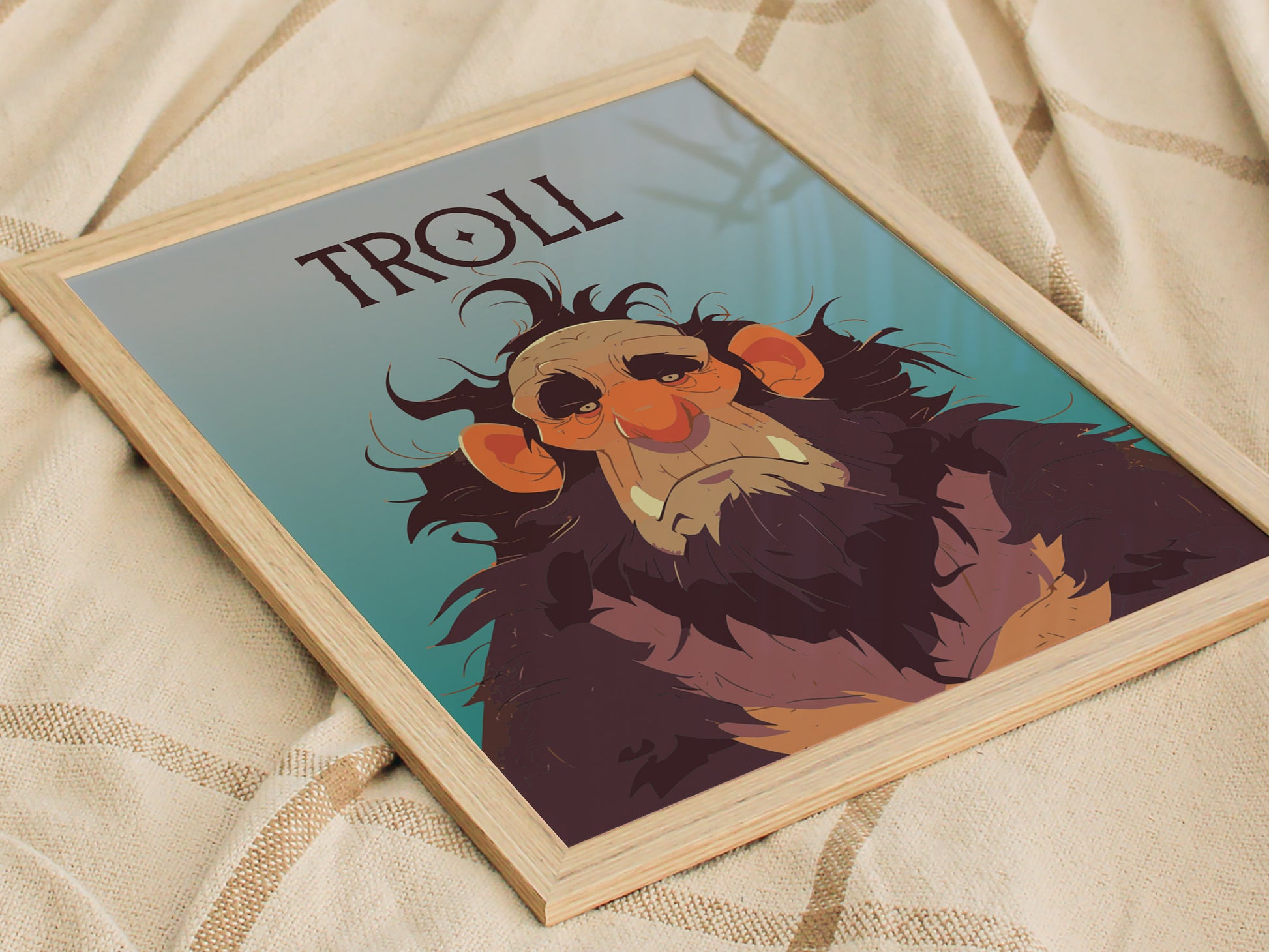 Troll Poster | Fantasy Creature Art | D&D RPG Norse Folklore Game Room Print