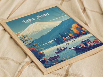 Lake Ashi Poster | Hakone Japan Travel Wall Art