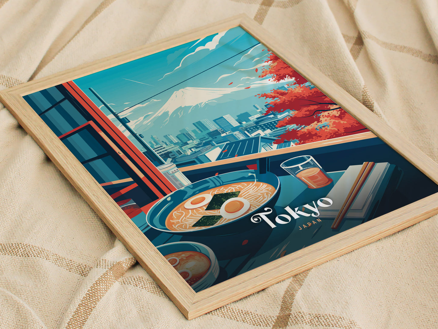 Tokyo Ramen Poster | Japanese Food Wall Art Print | Framed or Unframed