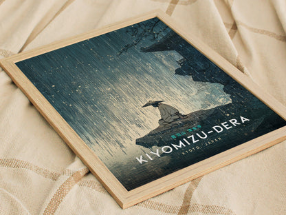 Kyoto Temple Poster | Kiyomizu-dera Japan Wall Art