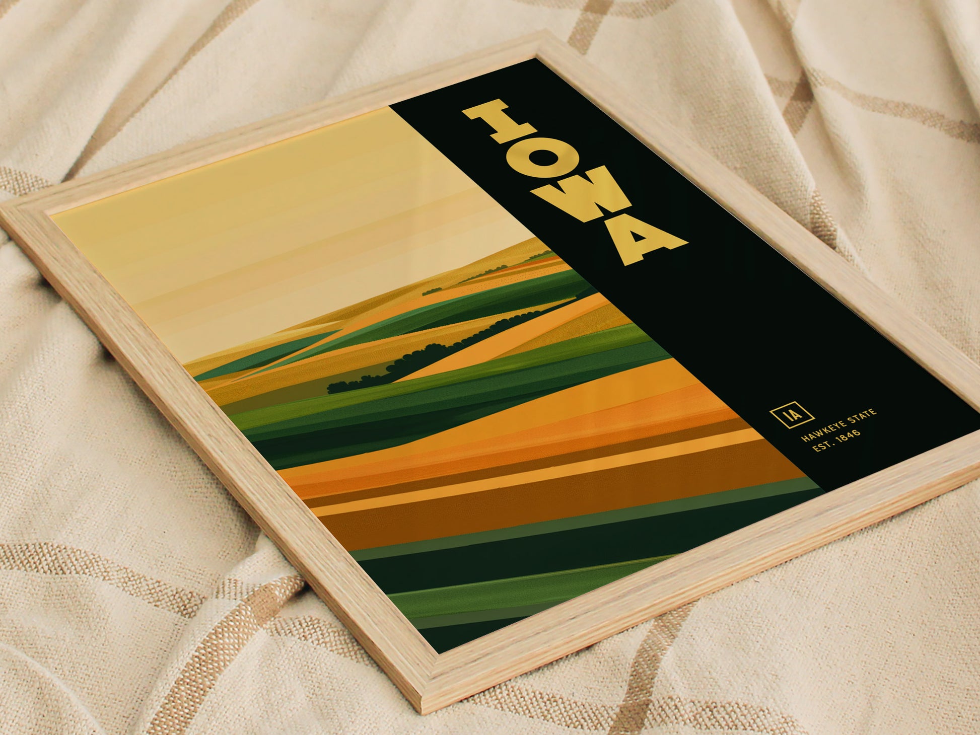 Iowa Poster | The Hawkeye State Wall Art