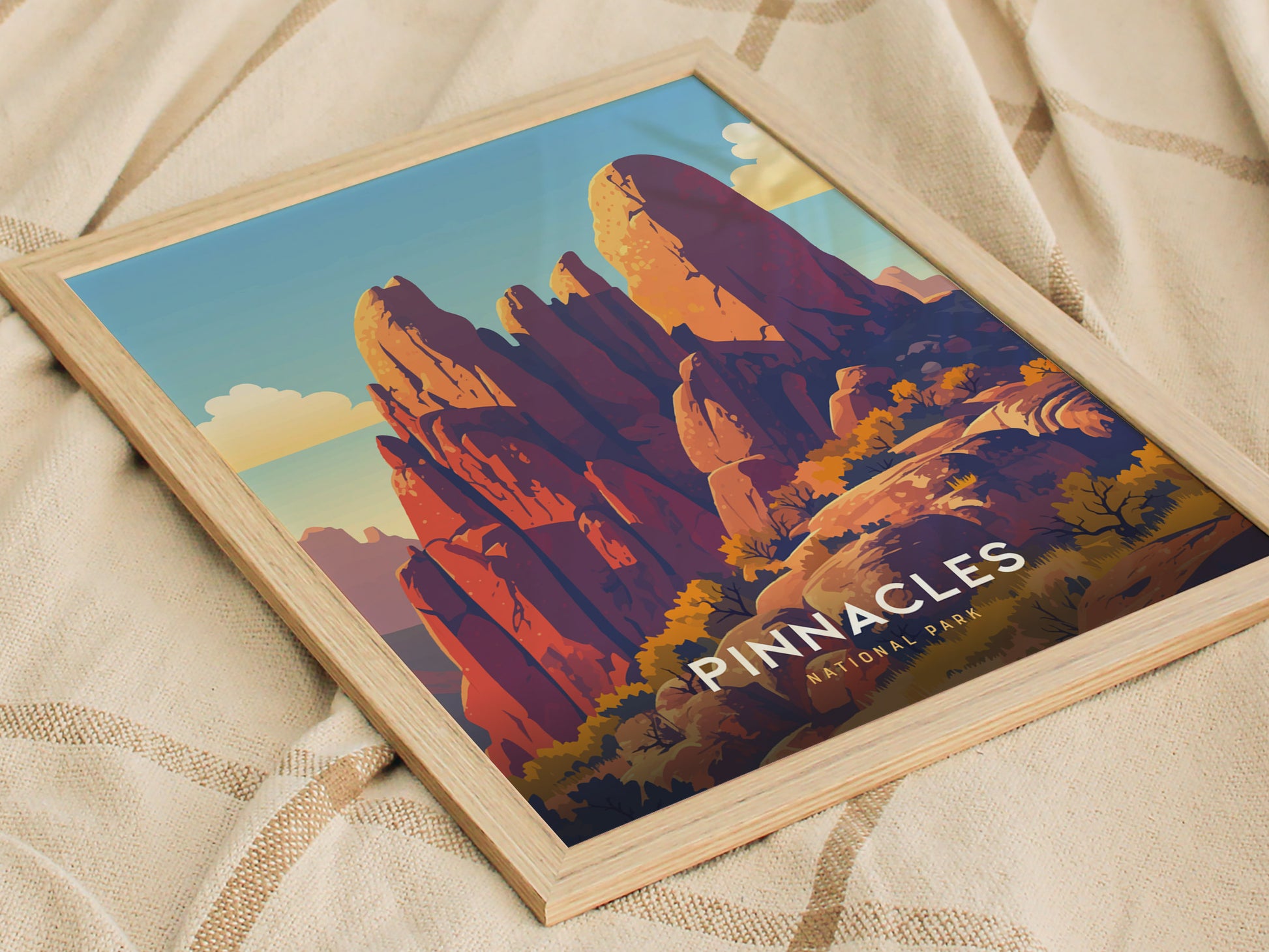 Pinnacles National Park Poster | California Rock Spires Wall Art