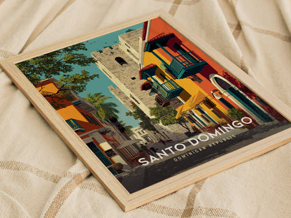 Santo Domingo Poster | Dominican Republic Art | Colonial Zone Decor