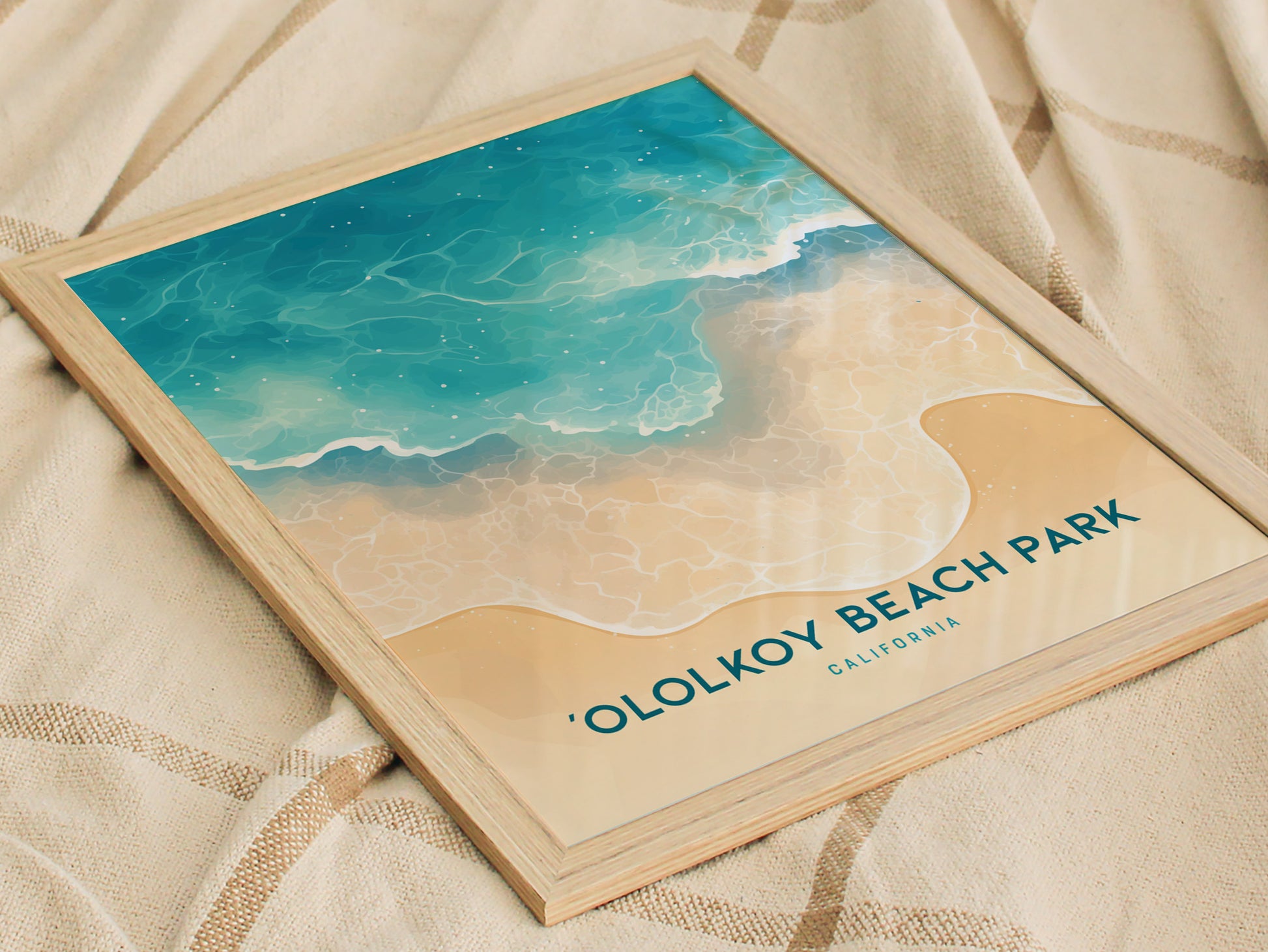 Ololkoy Beach Park Poster | Oxnard California Coastal Wall Art Print
