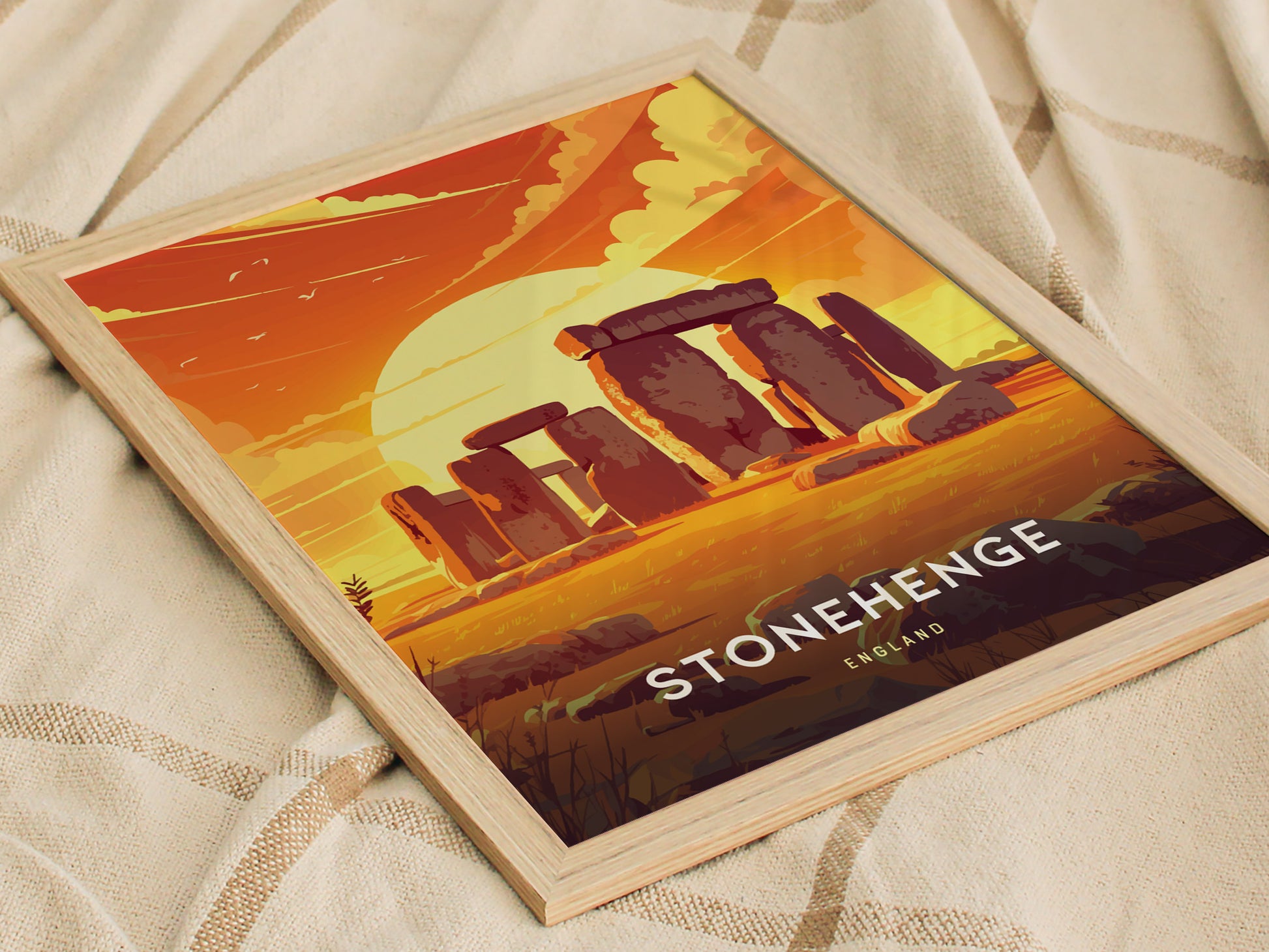 Stonehenge Poster | England UNESCO Site Ancient Monument UK History Gift