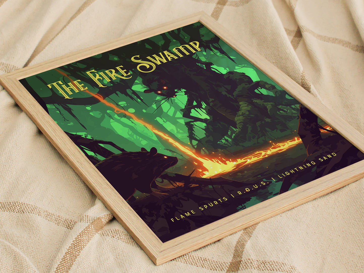 Fire Swamp Poster | Princess Bride 80s Film Nostalgia Wall Art | Framed or Unframed