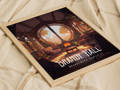 Brandy Hall Hobbit Home Poster | Brandybuck Smial LOTR Wall Art | Framed or Unframed