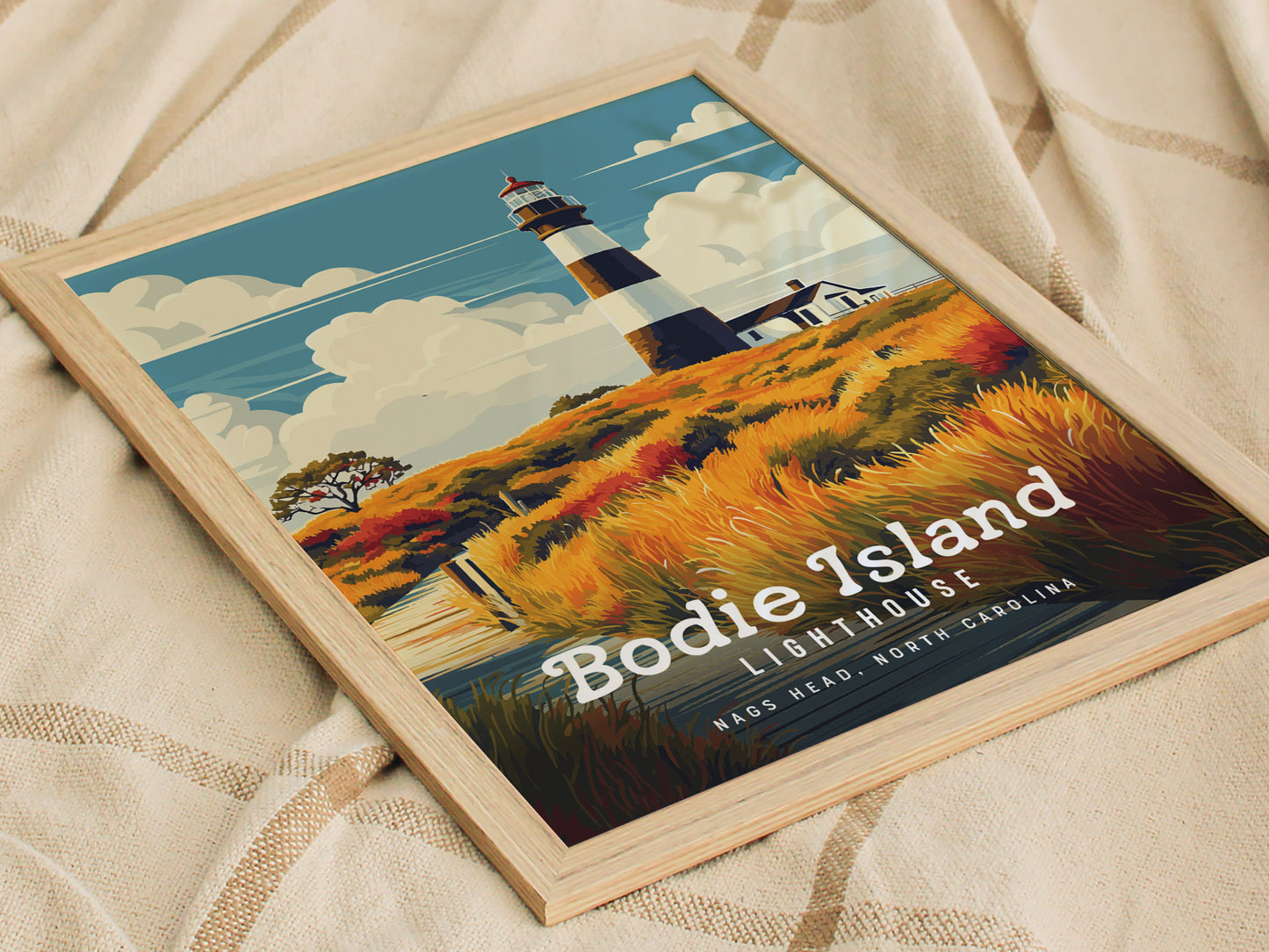 Bodie Island Lighthouse Poster | North Carolina Outer Banks Wall Art
