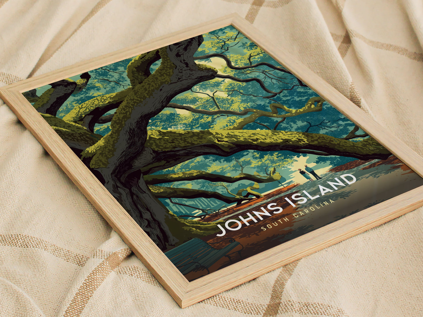 Johns Island Angel Oak Tree Poster | South Carolina Southern Wall Art