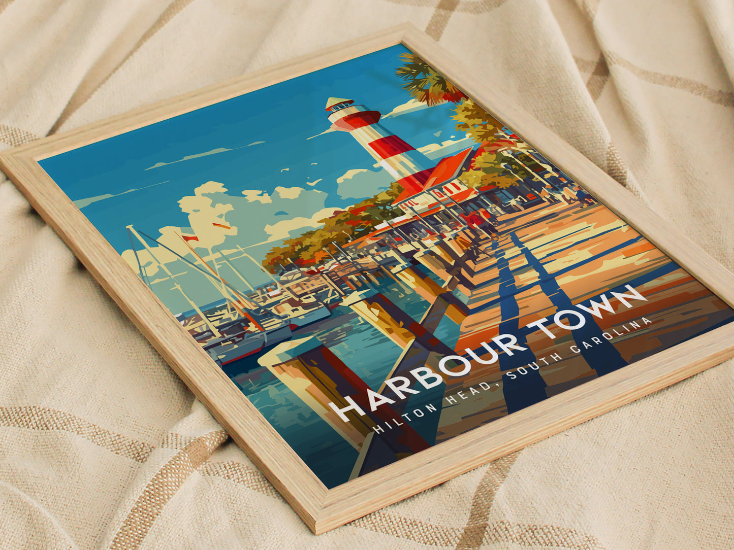 Harbour Town Lighthouse Poster | Hilton Head Island South Carolina Wall Art