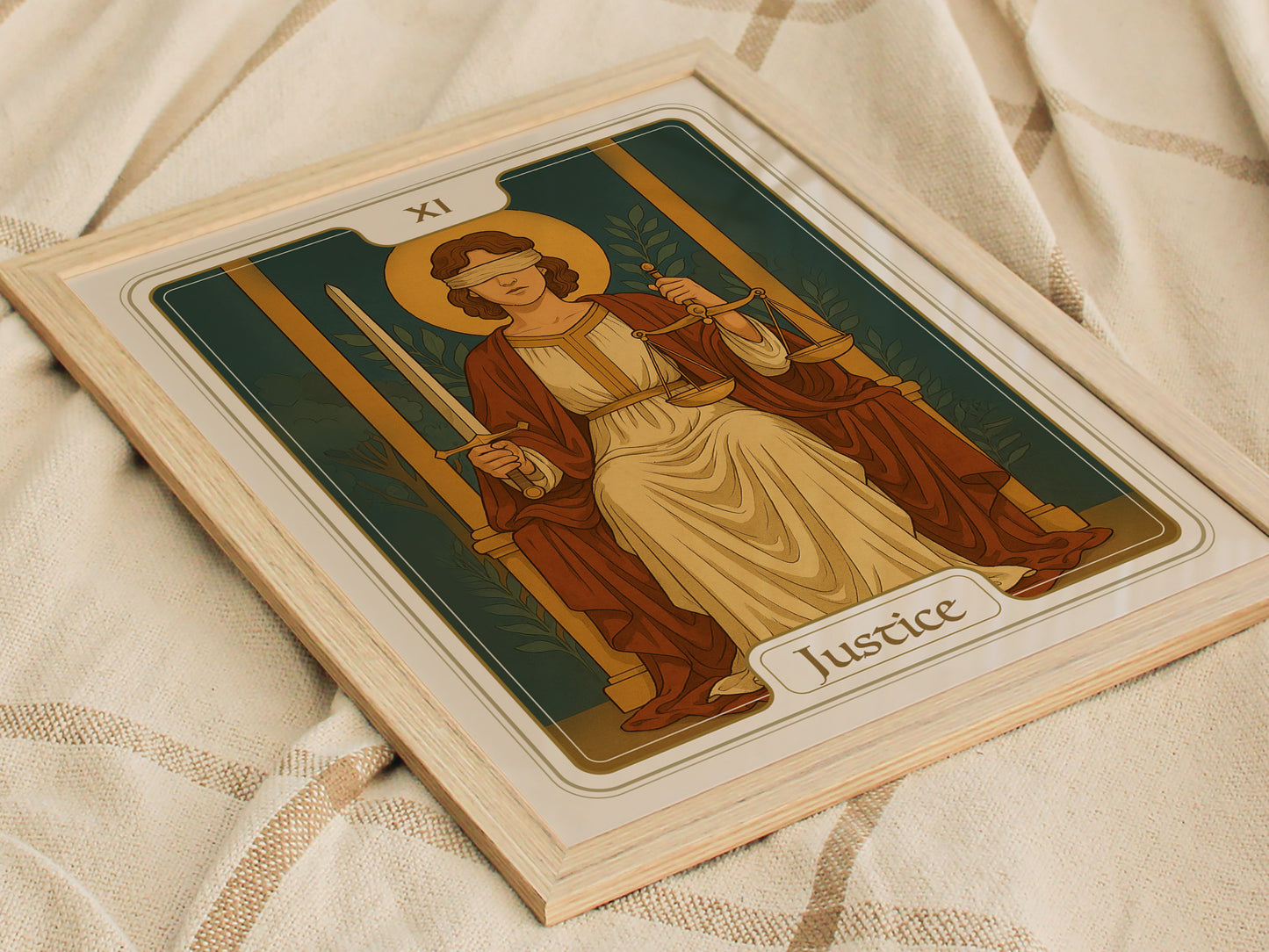 Justice Tarot Card Poster | Major Arcana Wall Art
