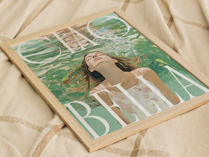 Ciao Bella Italian Art Print | Dreamy Mediterranean Coastal Wall Art