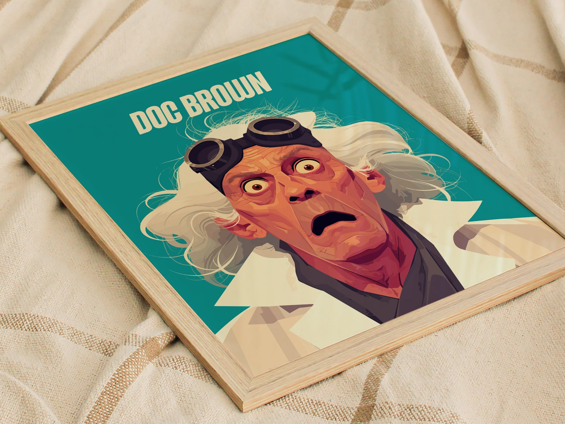 Doc Brown Poster | Back To The Future Wall Art | Framed or Unframed