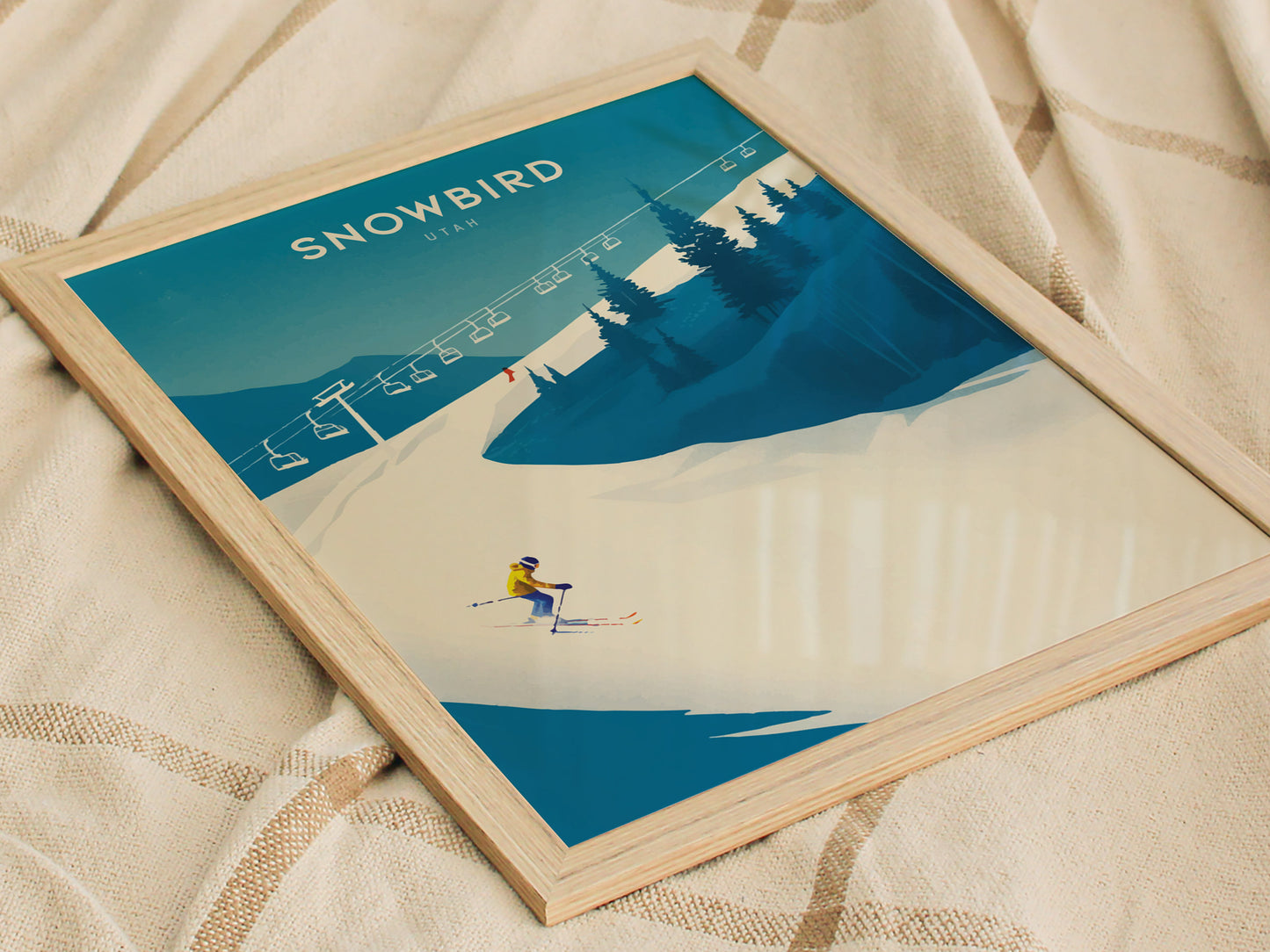 Snowbird Utah Poster | Vintage Ski Resort Art | Wasatch Mountain Print