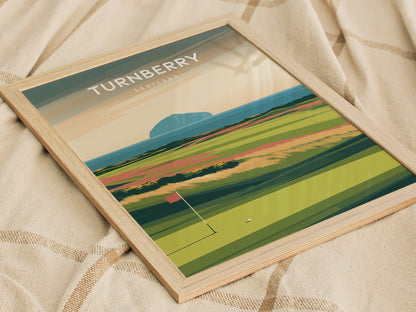 Turnberry, Scotland Poster | Links Poster & Golfer Gift Wall Art — styled in a modern interior
