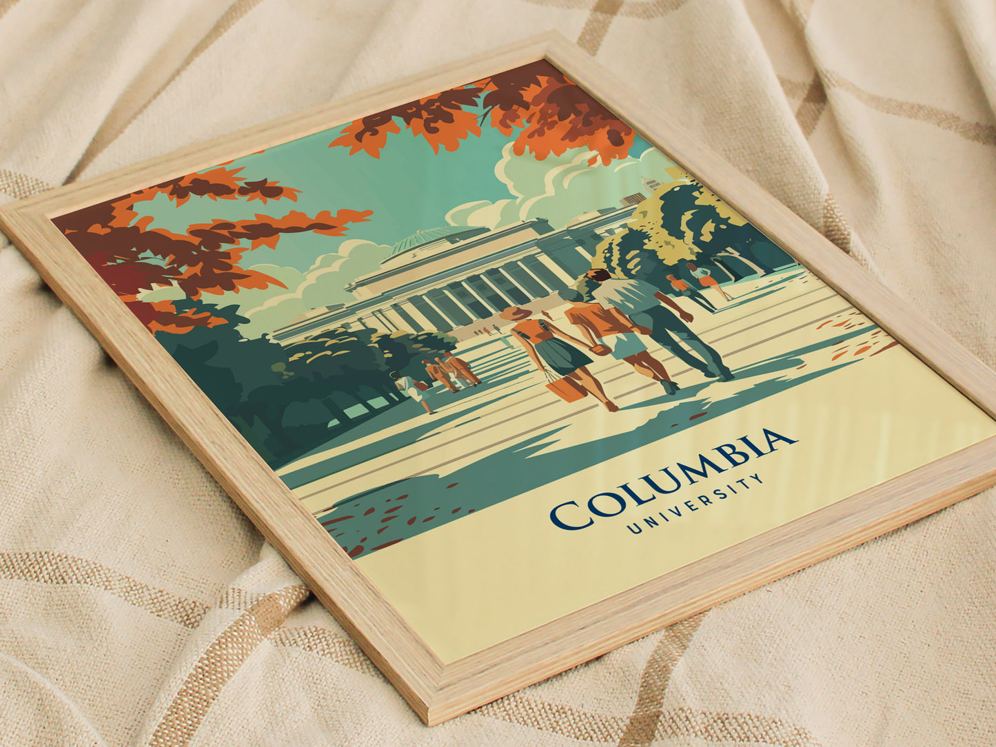 Columbia University Poster | New York City Campus Wall Art | Framed or Unframed