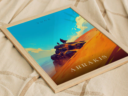 Dune Arrakis Poster | Sci-Fi Fan Wall Art | Framed or Unframed