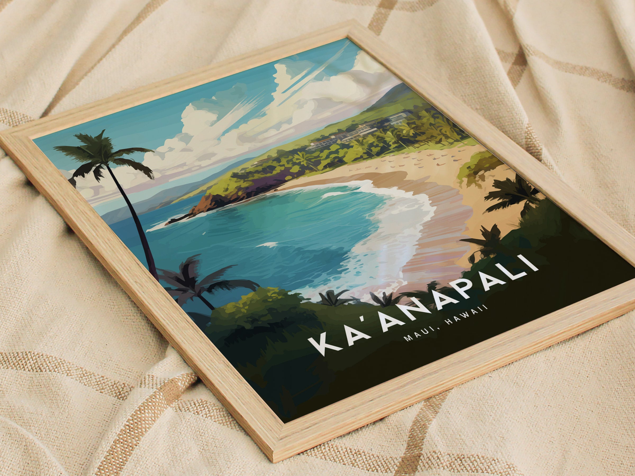 Kaanapali Beach Poster | Lahaina West Maui Wall Art | Swell Scenes