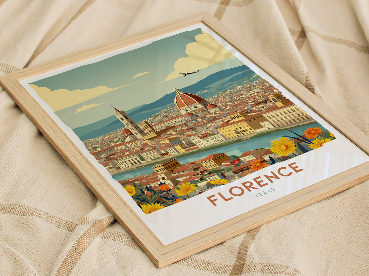Florence Italy Poster | Europe Travel Print Wall Art | Framed or Unframed