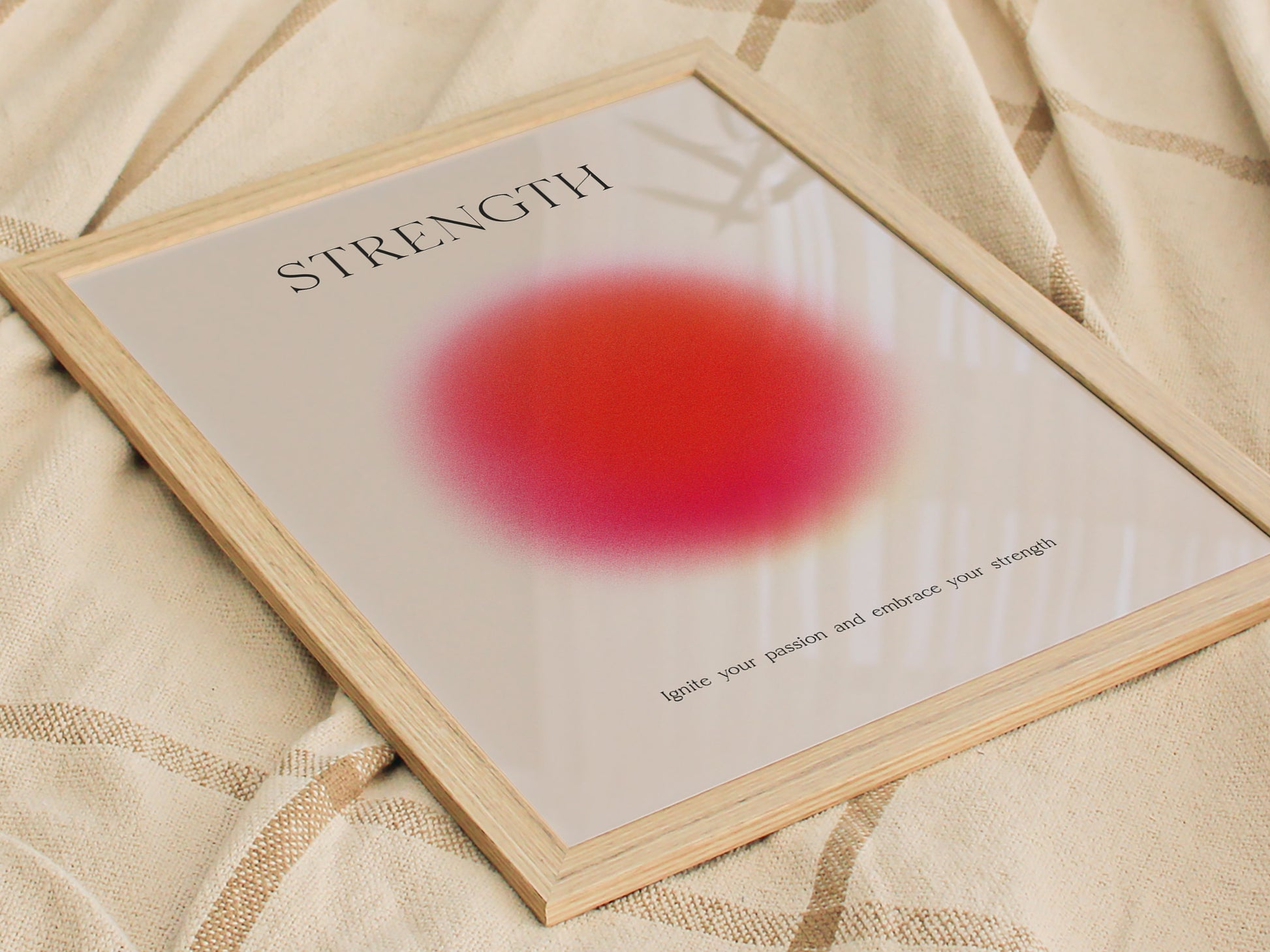 Strength Aura Poster | Motivational Wall Art Minimalist Wellness Gift