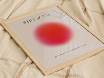Strength Aura Poster | Motivational Wall Art Minimalist Wellness Gift