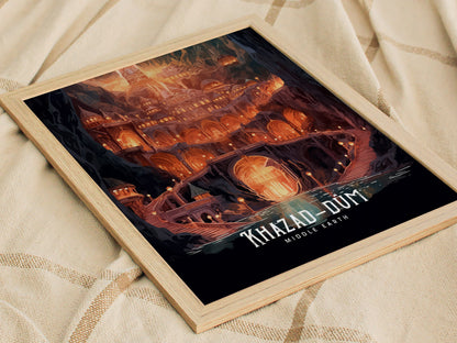Khazad Dum Poster | Moria Dwarven City Wall Art
