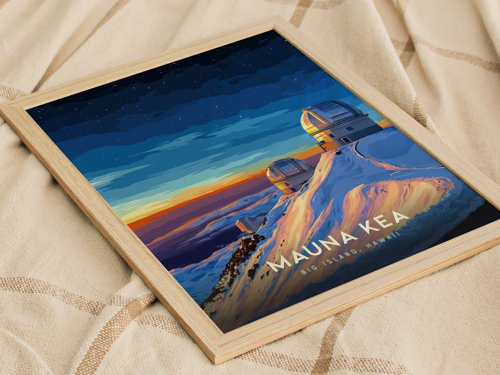 Mauna Kea Observatories Poster | Big Island Hawaii Wall Art