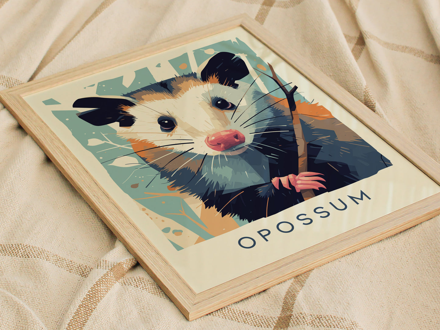 Opossum Poster | Urban Wildlife Series Wall Art Print