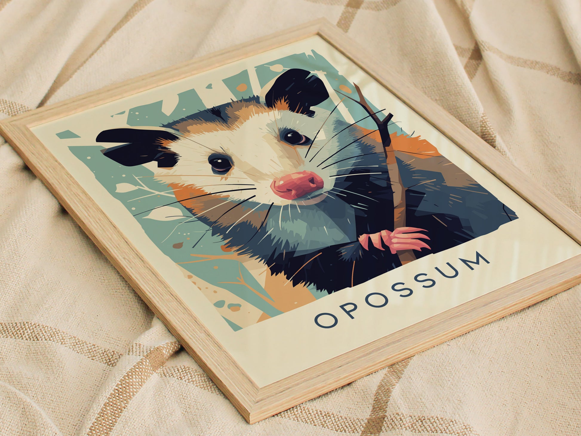 Opossum Poster | Urban Wildlife Series Wall Art Print