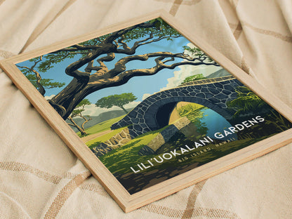Liliuokalani Gardens Poster | Hilo Big Island Hawaii Wall Art