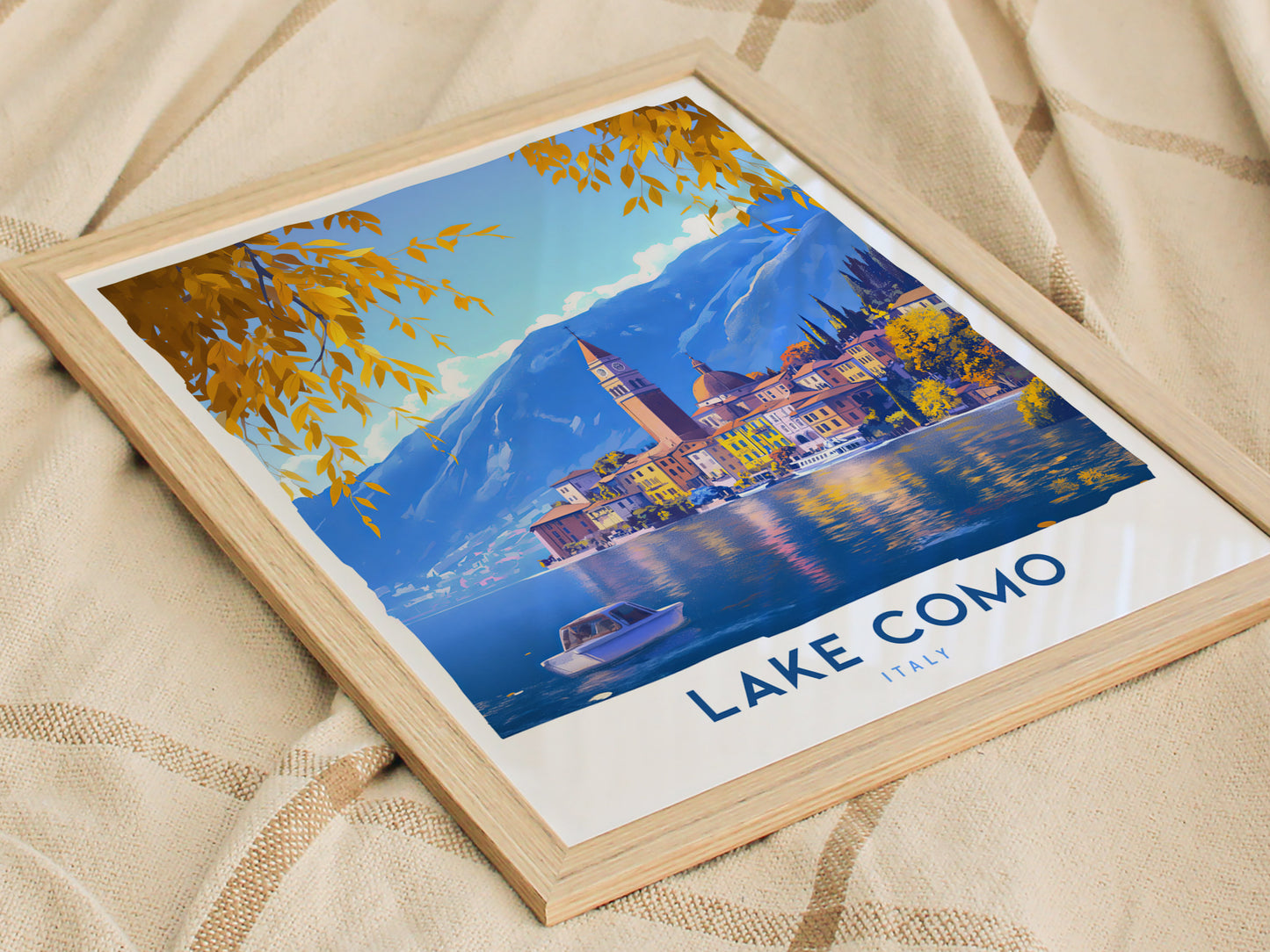 Lake Como Poster | Italy Alpine Lake Travel Wall Art