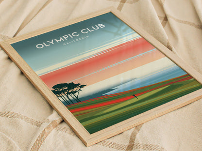 Olympic Club, California Poster | Links Poster & Golfer Gift Wall Art — styled in a modern interior