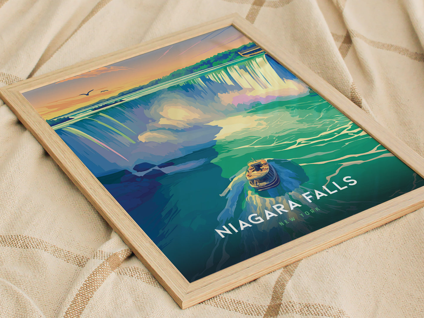 Niagara Falls New York Poster | American Falls Wall Art Print