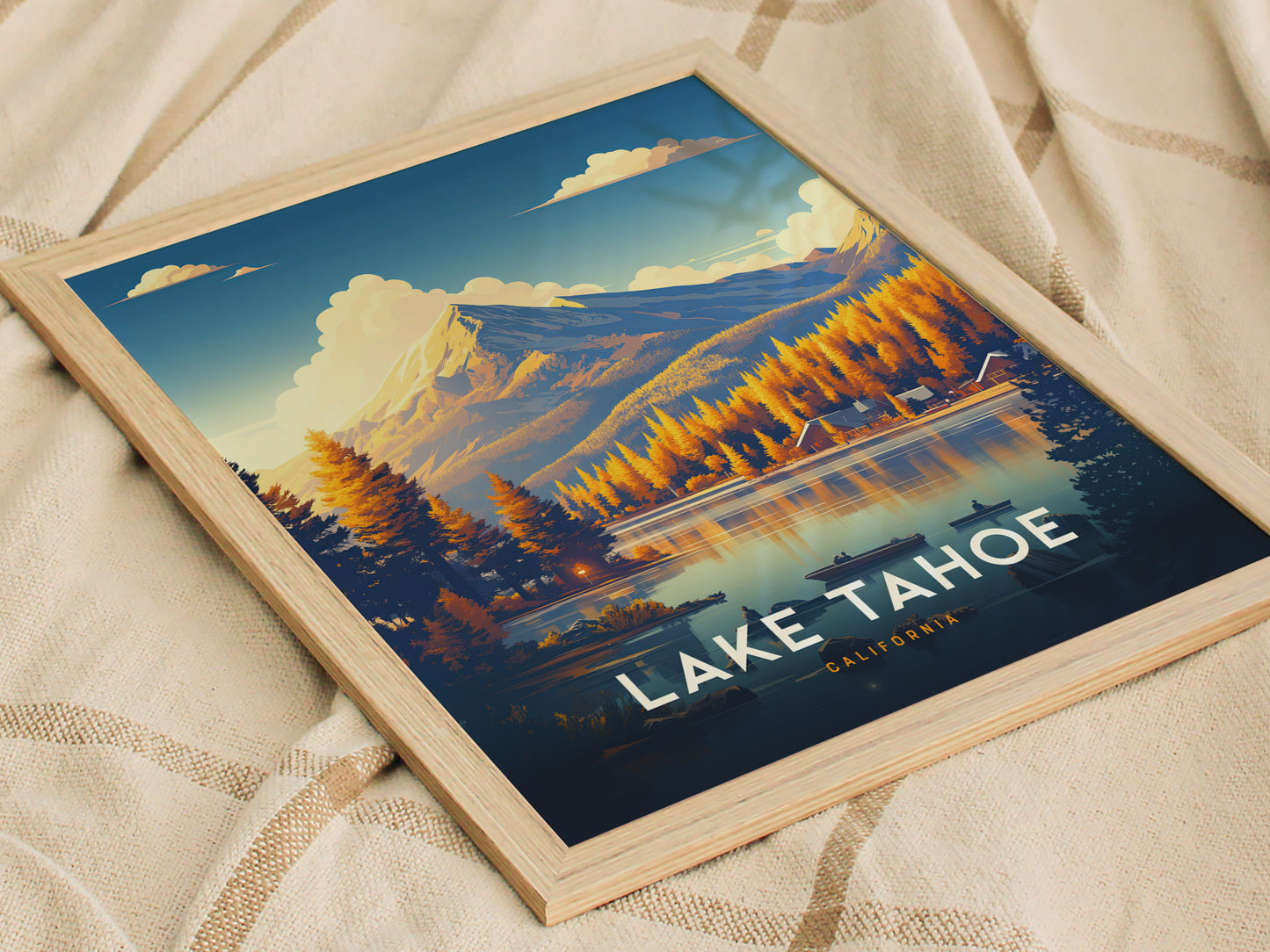 Lake Tahoe Poster | Sierra Nevada Alpine Lake Wall Art