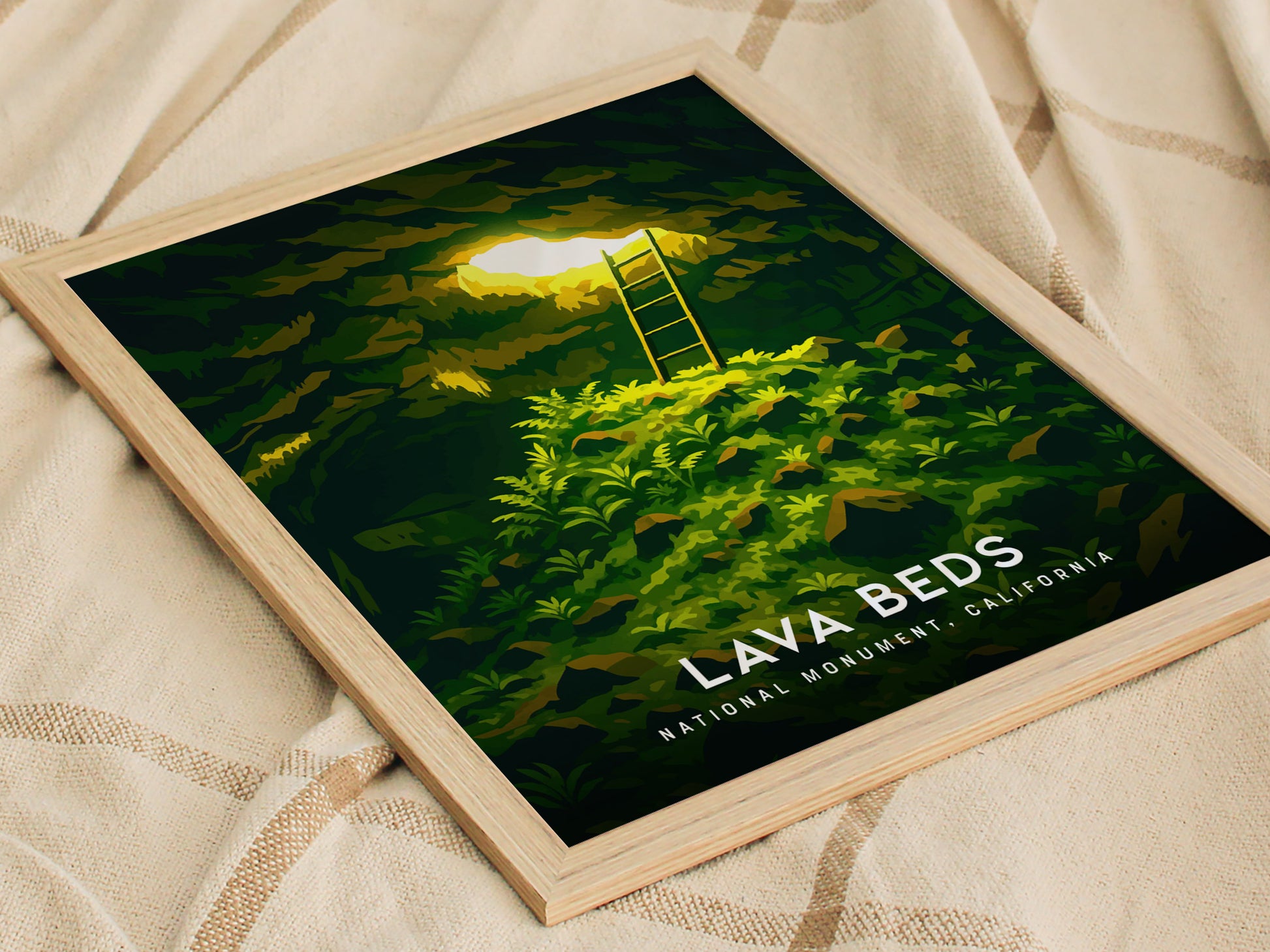 Lava Beds National Monument Poster | California Lava Tube Cave Wall Art