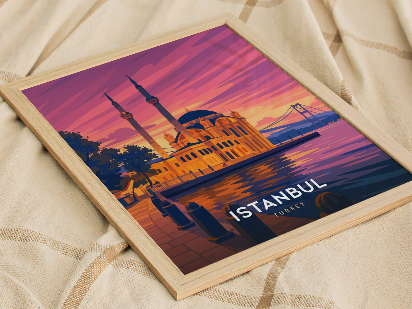 Ortakoy Mosque Istanbul Poster | Bosphorus Bridge Wall Art