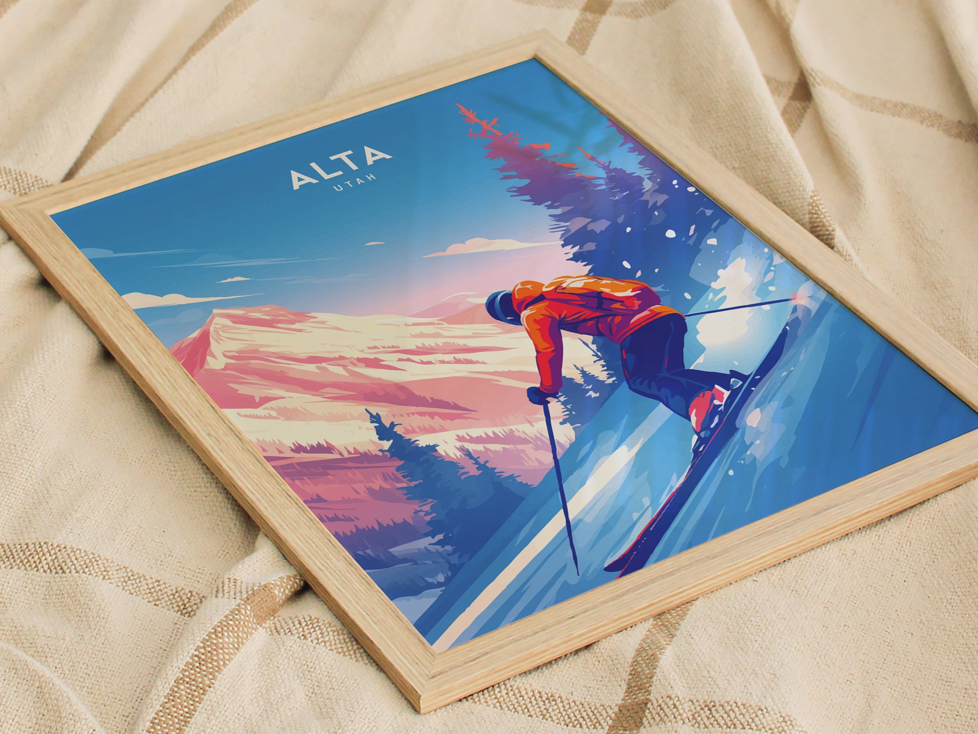 Alta Ski Area Poster | Utah Skiing Resort Wall Art | Framed or Unframed