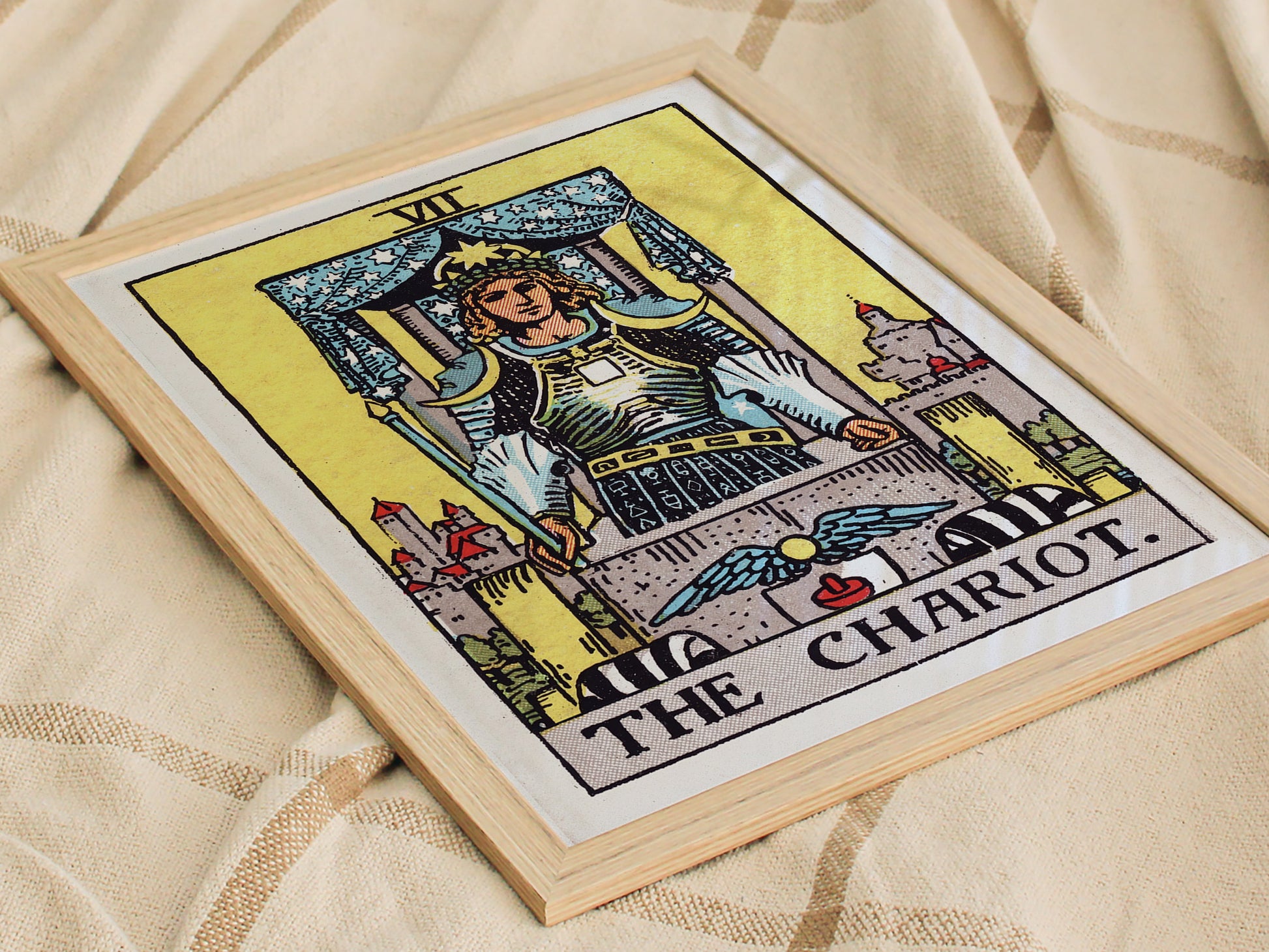 The Chariot Tarot Card Poster | Vintage Rider Waite Magick Wall Art