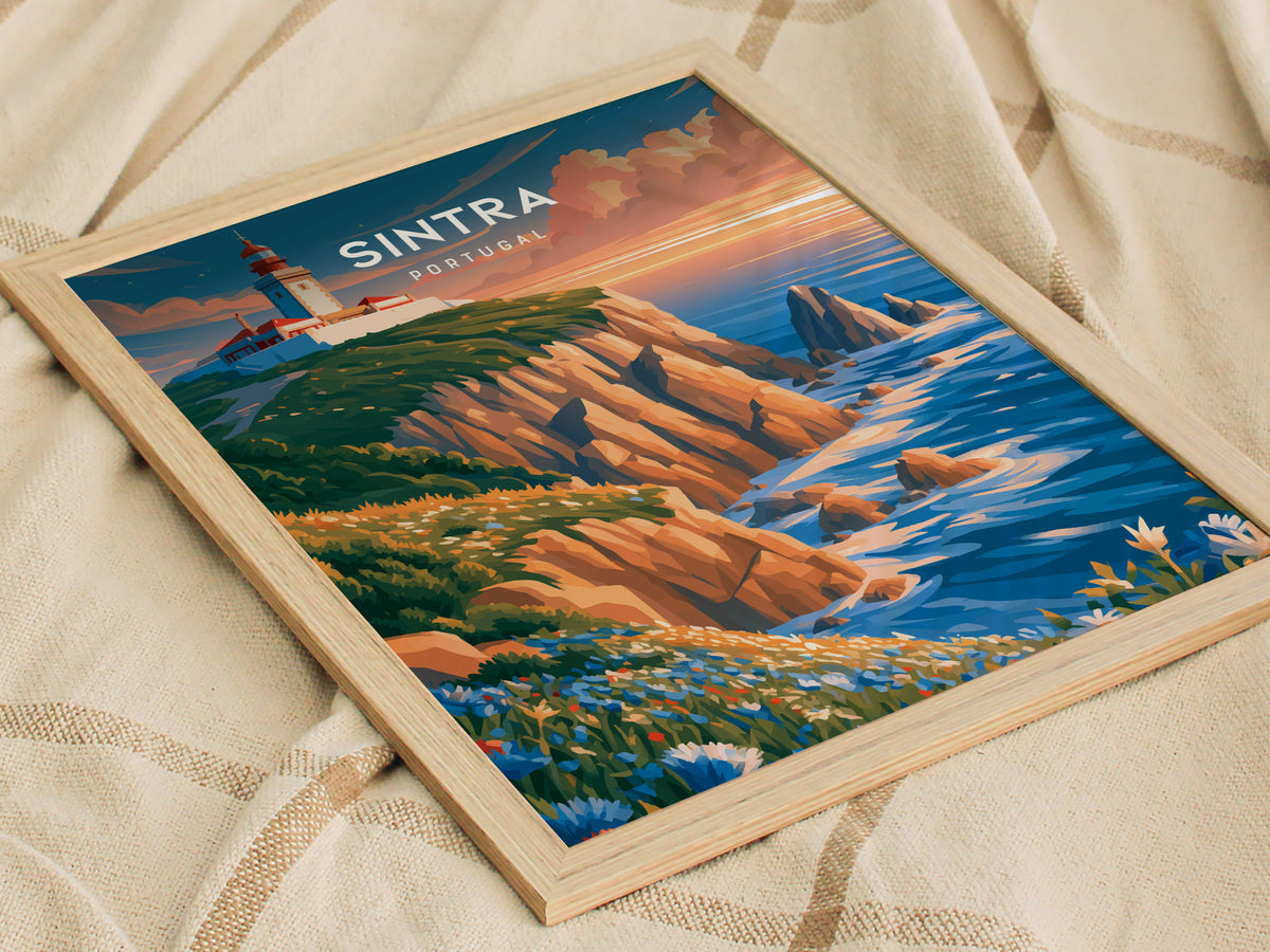 Sintra, Portugal Poster | Enchanted Palace & Misty Hills Wall Art — styled in a modern interior
