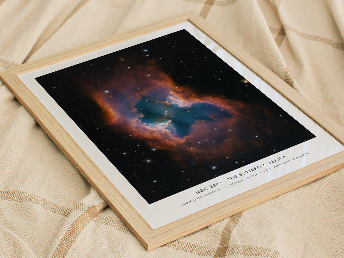 Ngc 2899 · the Butterfly Nebula Poster | Hubble Space Telescope NASA Wall Art Space Photography — styled in a modern interior