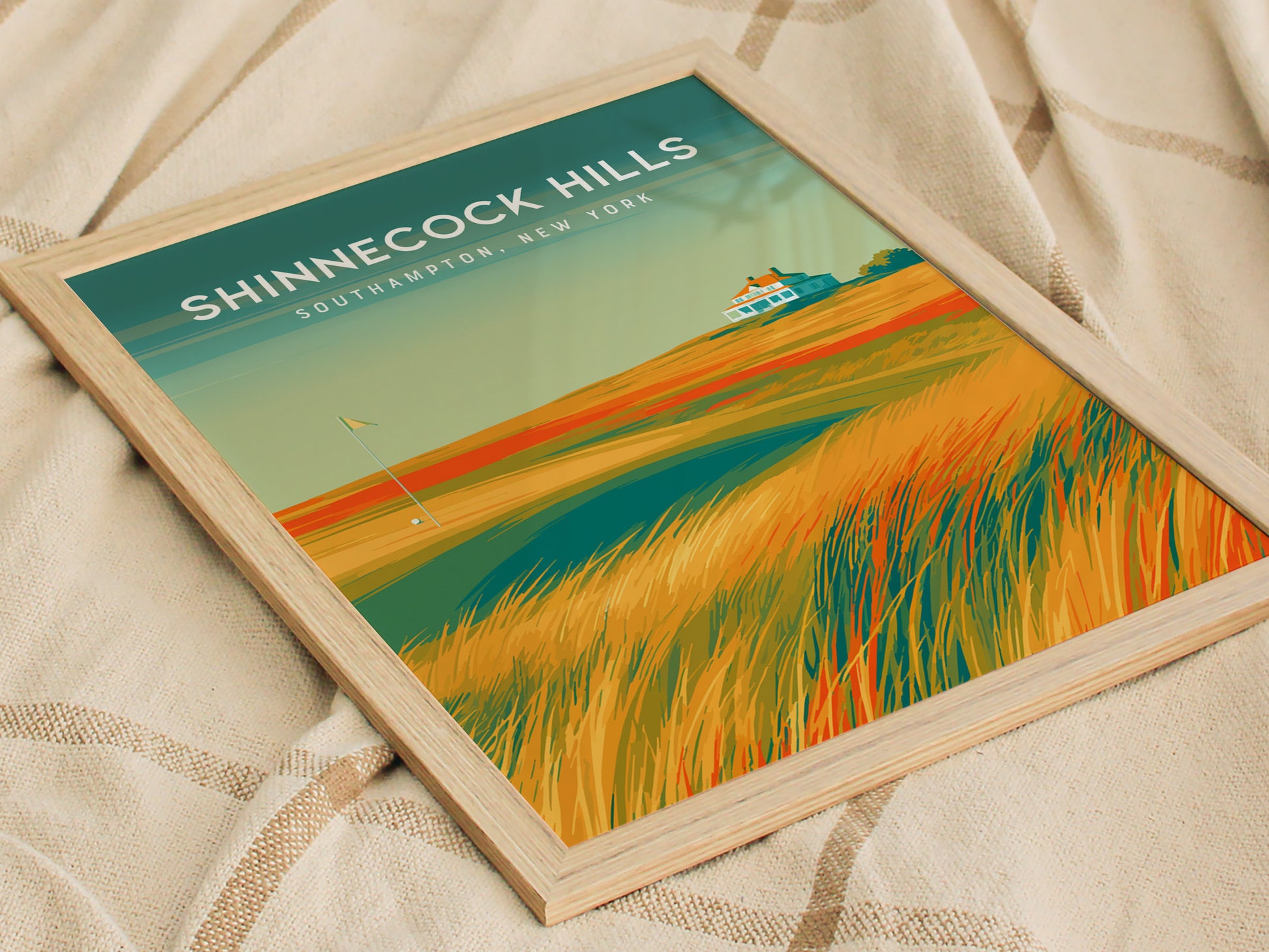 Shinnecock Hills, Southampton, New York Poster | Legendary Links Golf Course Print Wall Art — styled in a modern interior