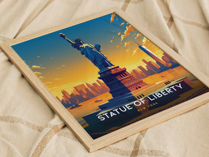 Statue of Liberty Poster | NYC Freedom Symbol American History Gift