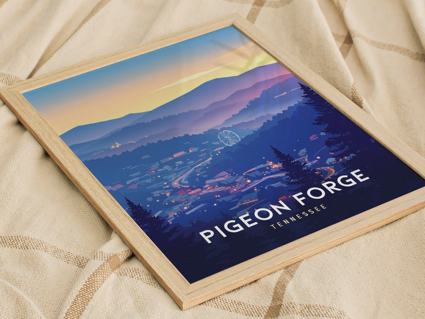 Pigeon Forge Tennessee Poster | Smoky Mountains Wall Art Print