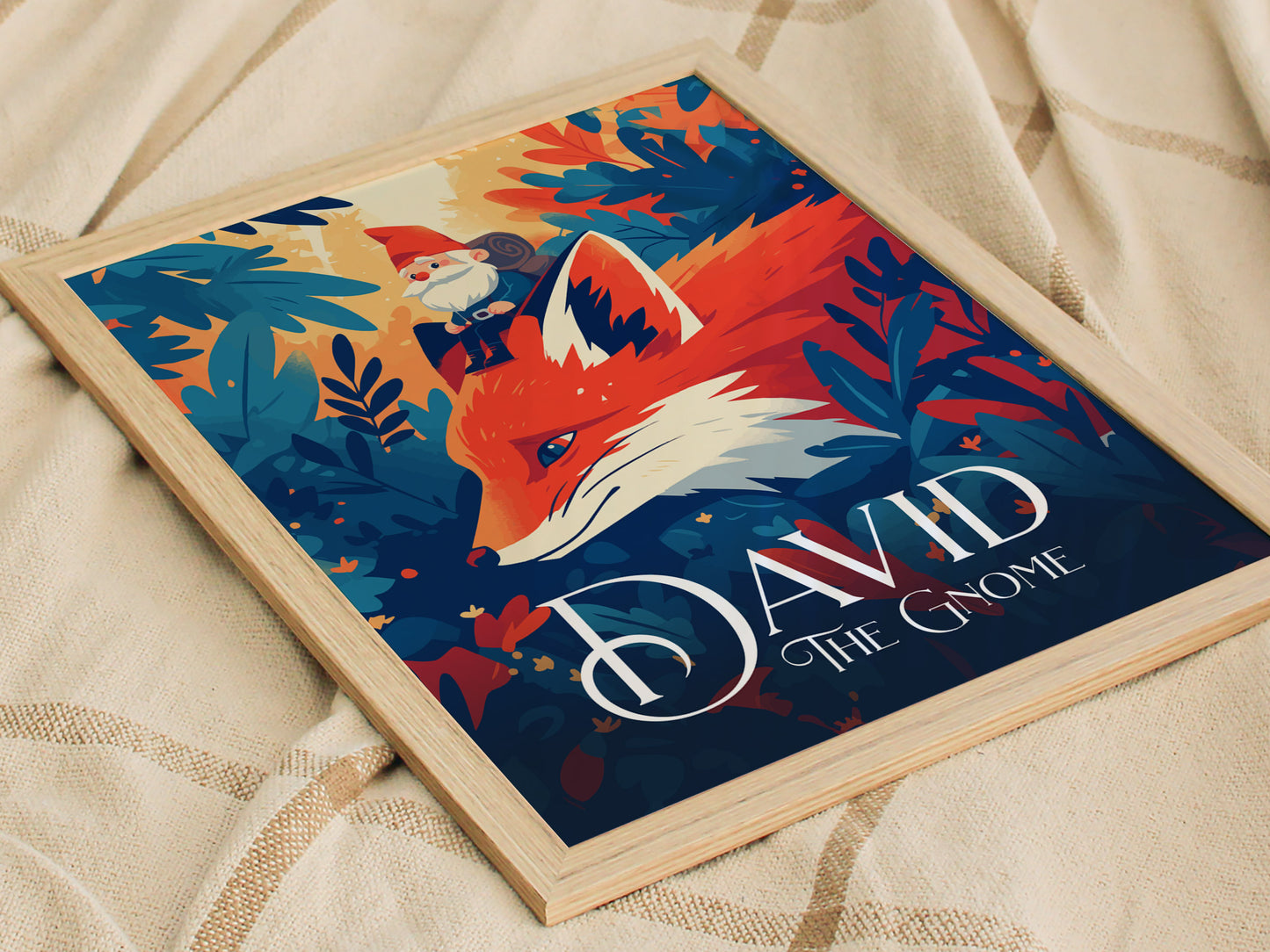 David The Gnome Poster | 80s Nostalgia Retro Cartoon Wall Art | Framed or Unframed