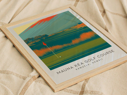 Mauna Kea Golf Course Matte Border Poster | Kamuela, Hawaii Golf Course Print & Country Club Decor — styled in a modern inter