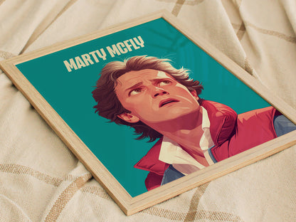Marty McFly Poster | Back to the Future Fan Art Portrait