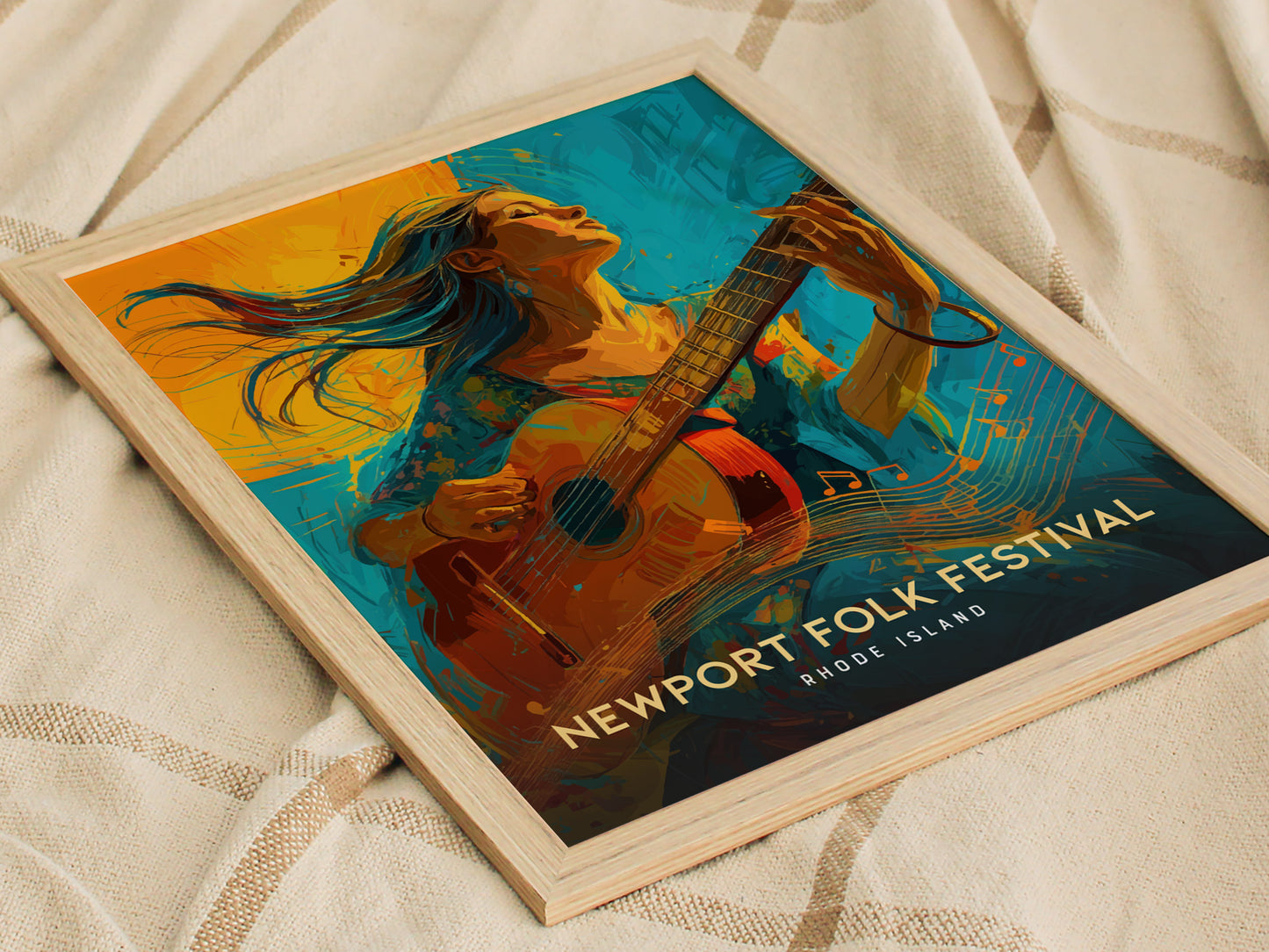 Newport Folk Festival Poster | Rhode Island Music Wall Art Print