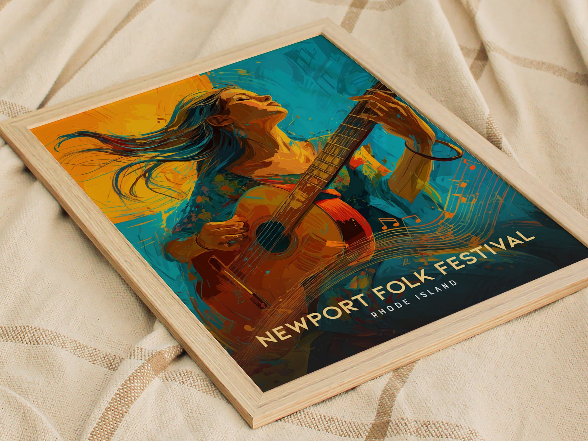 Newport Folk Festival Poster | Rhode Island Music Wall Art Print