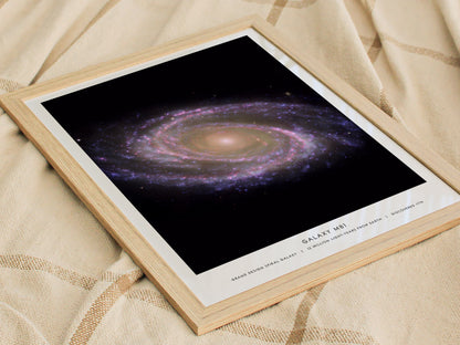 Framed M81 spiral galaxy wall art